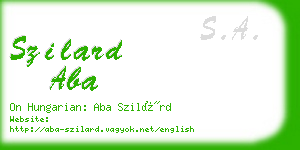 szilard aba business card